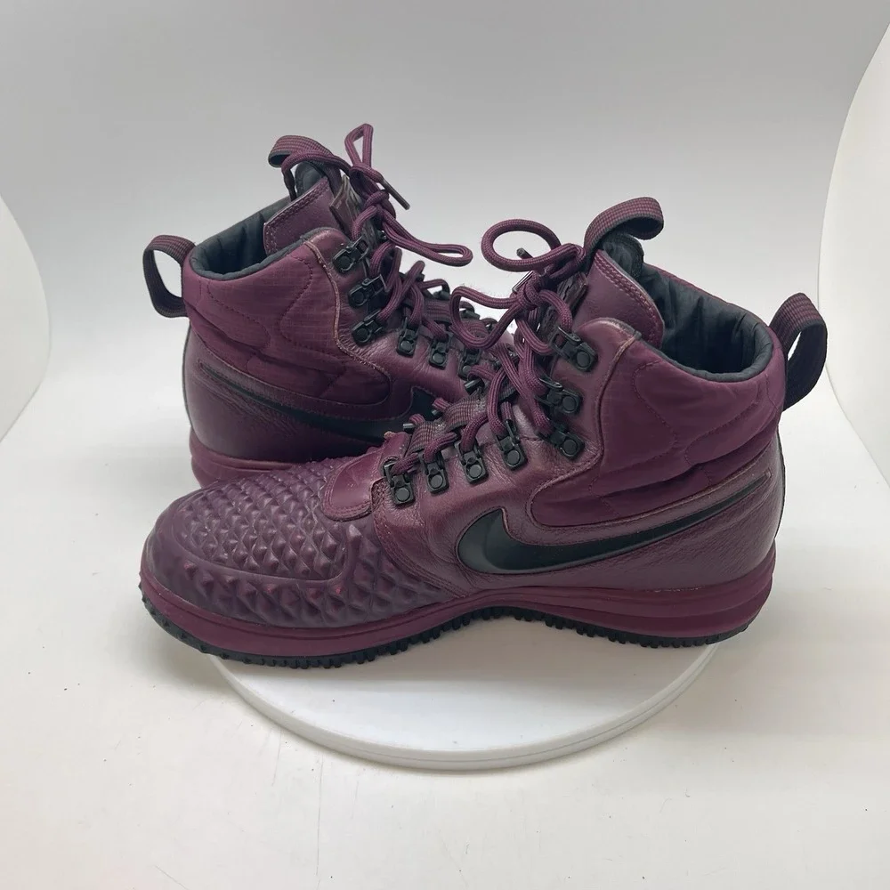Nike Lunar Force 1 Duckboot 17 Bordeaux Mens 10.5 High Top Boots 916682-601